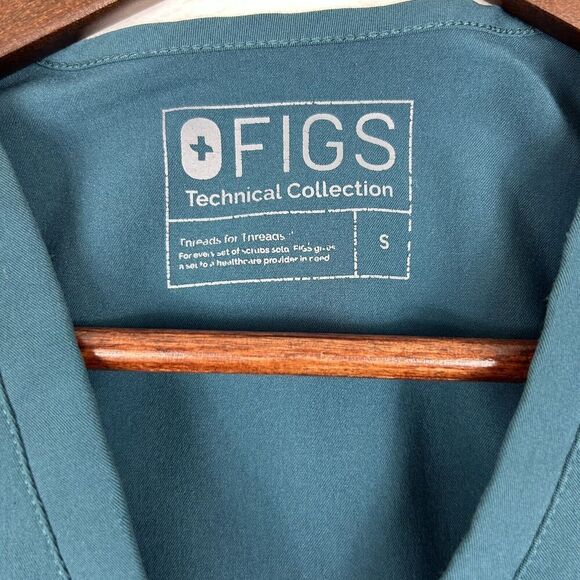 Figs Casma Scrub Top Women’s Small Technical Collection V Neck Green - Picture 4 of 7